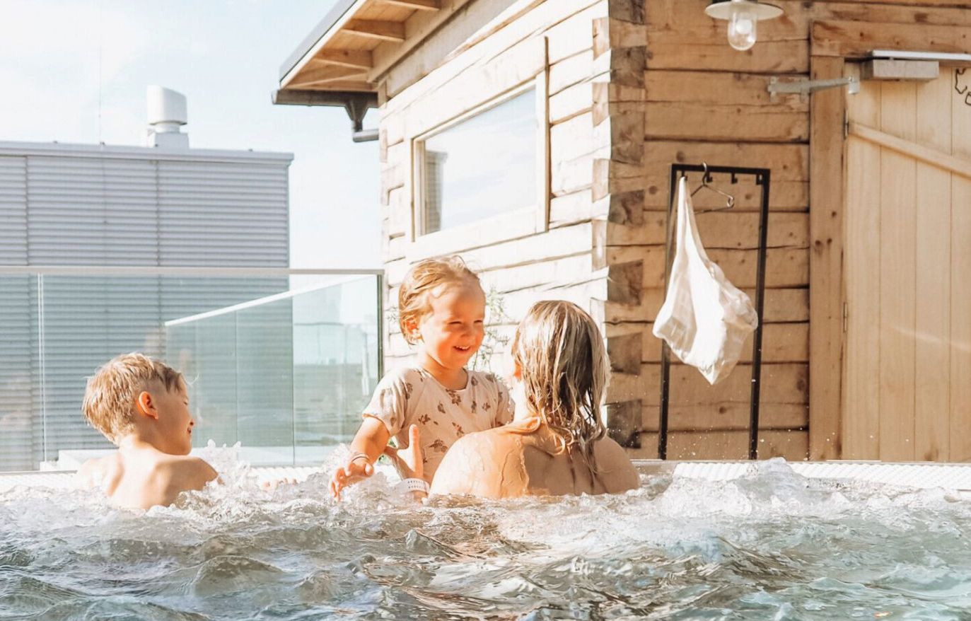 Nordic spa and wellness area with sauna and treatment rooms